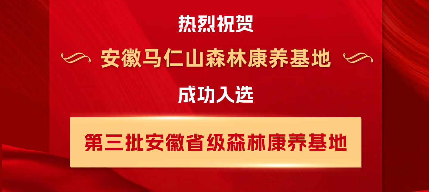 喜報！馬仁山森林康養(yǎng)基地入選安徽省級森林康養(yǎng)基地！